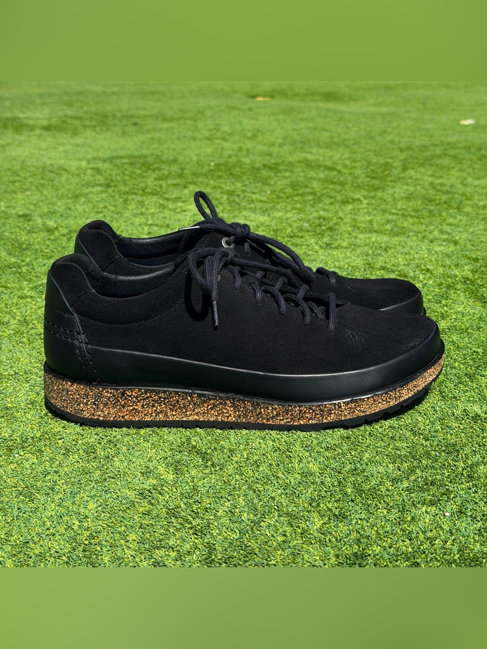 Birkenstock Honnef Low Top Sneaker Women's Size 8 Black Suede Leather